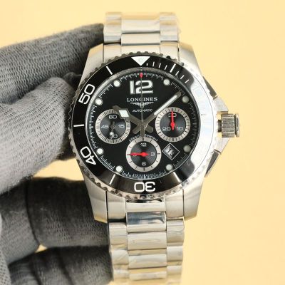 LONGINES Flagship Watch Best Edition with 7750 Movement Black Steel Watch Strap 41mm Watch